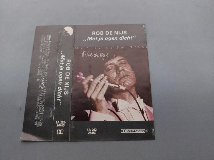ROB DE NIJS - MET JE OGEN DICHT (MC), Cd's en Dvd's, Cassettebandjes, Zo goed als nieuw, Origineel, Nederlandstalig, 1 bandje