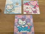 Drie puzzels van Hello Kitty van 49 stukjes, Ophalen of Verzenden, 10 tot 50 stukjes, Zo goed als nieuw, 4 tot 6 jaar