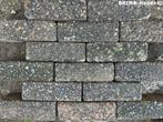 1.250m2 bruin zwart natuursteen toplaag betonklinkers dikfor, Tuin en Terras, Tegels en Klinkers, Gebruikt, Natuursteen, Klinkers