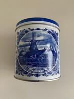 Koekblik Delfts blauw afbeelding vier seizoenen, Verzamelen, Blikken, Ophalen of Verzenden, Zo goed als nieuw, Koek(jes), Overige merken