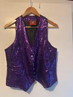 Carnaval Gilet Pailletten Maat M paars, Carnaval, Maat 48/50 (M), Ophalen of Verzenden, Zo goed als nieuw