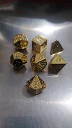 TTRPG Gouden Dobbelstenen Metalen Dice RPG Spel Dobbelsteen, Verzenden, Nieuw