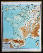 Oude schoolkaart van Frankrijk van Bos, Ophalen of Verzenden, Geschiedenis