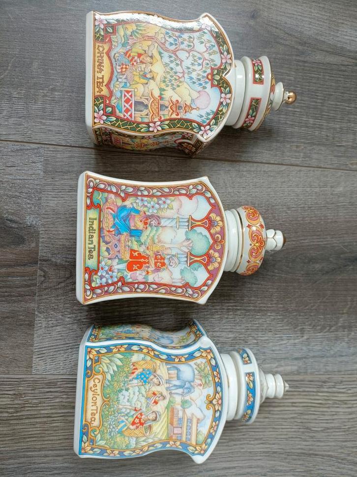 Sadler Thee opbergpotten- China, India, Ceylon - Set van 3, Antiek en Kunst, Antiek | Woonaccessoires, Ophalen of Verzenden