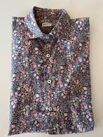 Gebloemd overhemd maat 41 merk Glanshirt, Ophalen of Verzenden, Zo goed als nieuw, Blauw, Halswijdte 39/40 (M)