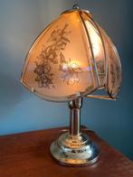 Hollywood regency, mid century tafellamp, Glas, Gebruikt, Ophalen of Verzenden, 50 tot 75 cm