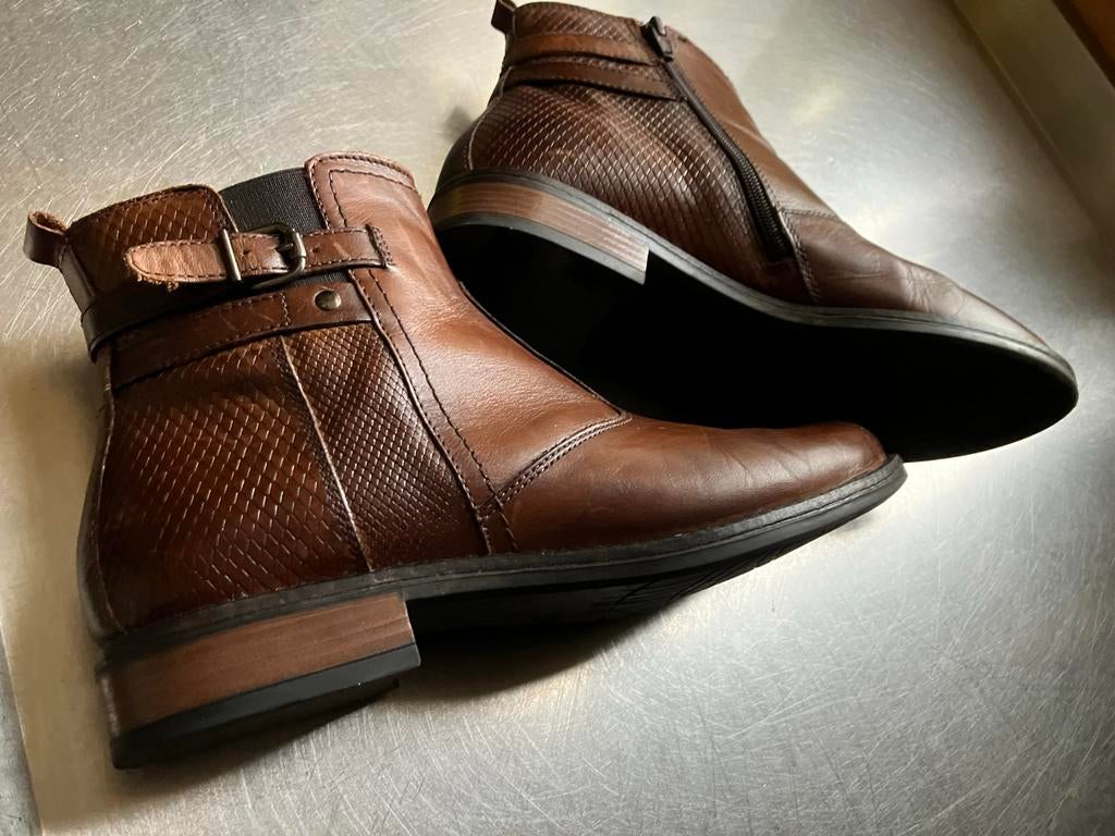 5th Avenue leren laarsjes - maat 40, Ophalen of Verzenden, Gedragen, Bruin, Boots