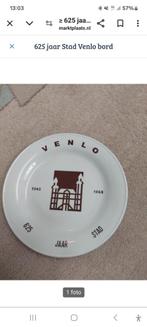 Bord Venlo 625 jaar stad, Ophalen of Verzenden, Zo goed als nieuw