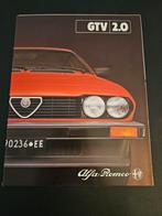 Brochure Alfa Romeo GTV 2.0 1082, Ophalen of Verzenden, Zo goed als nieuw, Alfa Romeo
