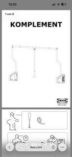 IKEA Komplement kledingroede + laderails, Huis en Inrichting, Kasten | Kledingkasten, Ophalen, Minder dan 50 cm, Gebruikt, Minder dan 25 cm