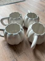 Set van 4 Pompoen Vormige Mokken, Huis en Inrichting, Keuken | Servies, Keramiek, Ophalen of Verzenden, Zo goed als nieuw, Overige stijlen