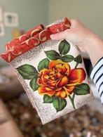 Stof rozen retro jaren 70 vintage NIEUW van de rol, Hobby en Vrije tijd, Stoffen en Lappen, 120 cm of meer, Nieuw, Ophalen of Verzenden