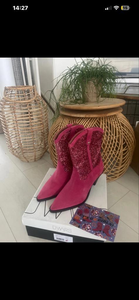 Roze DWRS Label laars, Kleding | Dames, Schoenen, Nieuw, Lage of Enkellaarzen, Roze, Ophalen of Verzenden