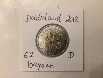 Speciale 2 euromunt uit Duitsland 2012 letter D beschikbaar voor biedingen