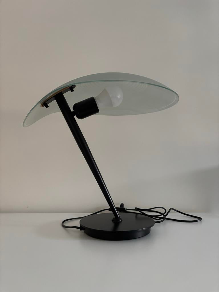 AF Cinquanta Italiaanse Design Tafellamp - Jaren 80, Ophalen of Verzenden, Zo goed als nieuw, Glas