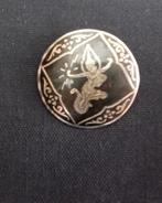 Zilveren Sterling broche. Niello Siam, Ophalen of Verzenden, Zilver, Zilver