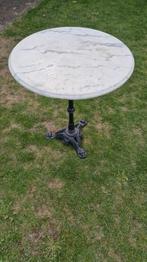 tuintafel marmer gietijzer, Ophalen, Gebruikt, Rond, Metaal