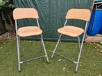 2 Opklapbare Barstoelen, Ophalen, Gebruikt, Met voetsteun, 60 tot 90 cm