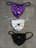 Heren Strings Open Lak - Set van 3 - Maat L, Kleding | Heren, Ondergoed, Verzenden, Zwart, Generic, Slip