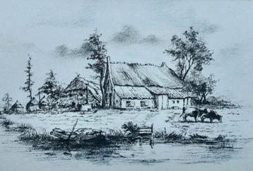 Originele tekening... Hub van Winkel ... r.o. gesigneerd... beschikbaar voor biedingen