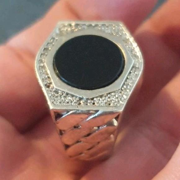 Zilveren Ring Apart en uniek €30, Sieraden, Tassen en Uiterlijk, Ringen, Zo goed als nieuw, Heer, 18 tot 19, Zilver, Zilver, Met edelsteen