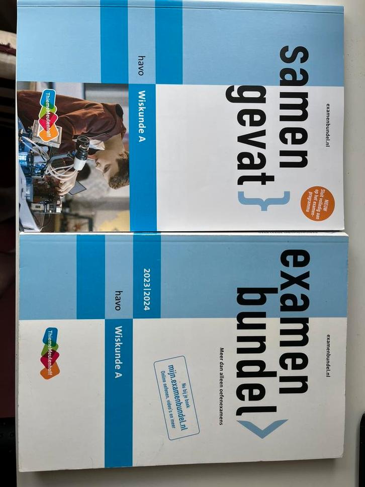 Examenbundel havo Wiskunde A 23/24 en Samengevat oplage 2023, Boeken, Schoolboeken, Zo goed als nieuw, Nederlands, HAVO, Ophalen