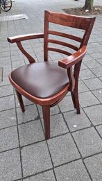 12 orginele HUTTEN thonet stoelen met brede zit + arm cafe, Huis en Inrichting, Stoelen, Gebruikt, Bruin, Hout, Ophalen of Verzenden
