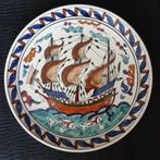 Vintage RHODES LINDOS TRINGATZIS Ship Boat Greece Plate, Antiek en Kunst, Ophalen of Verzenden