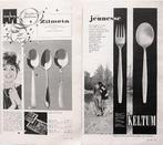 10 vintage advertenties reclames servies bestek 1962, Ophalen, Gebruiksvoorwerp