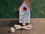 Vogelhuisje wandlamp, Ophalen, Gebruikt, Hout, Natuurlijk