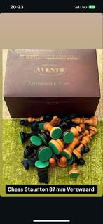 Vintage Avento Staunton Schaakstukken 87mm, Hobby en Vrije tijd, Gezelschapsspellen | Bordspellen, Een of twee spelers, Ophalen of Verzenden