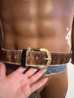 COWBOYS BELT guinuine leer maat 95 GUNUINE CROCCDILE, 95 tot 105 cm, Bruin, Echt leder, Ophalen of Verzenden