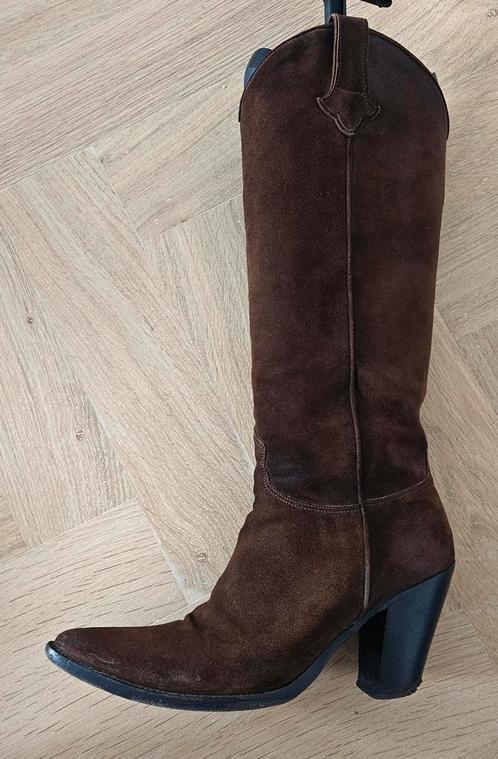 SARTORE hoge westernboot cowboy laarzen bruin 39, Kleding | Dames, Schoenen, Zo goed als nieuw, Hoge laarzen, Bruin, Ophalen of Verzenden