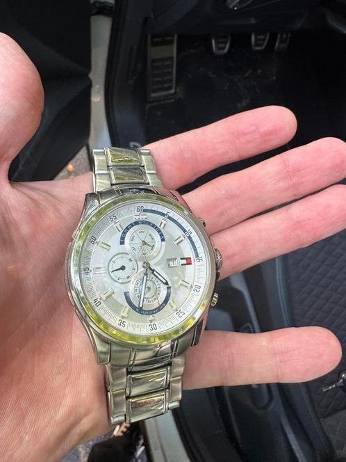 Tommy Hilfiger heren horloge witte wijzerplaat, Sieraden, Tassen en Uiterlijk, Horloges | Heren, Gebruikt, Overige merken, Staal