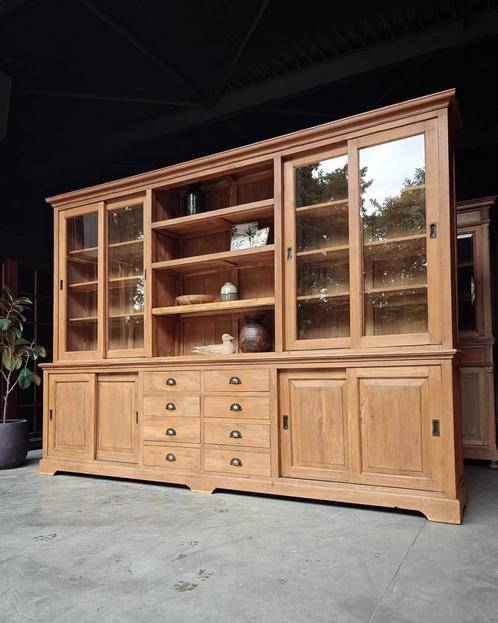 Grote / Brede teakhouten winkelkast | Buffetkast  #2101, Huis en Inrichting, Kasten | Buffetkasten, 200 cm of meer, 200 cm of meer