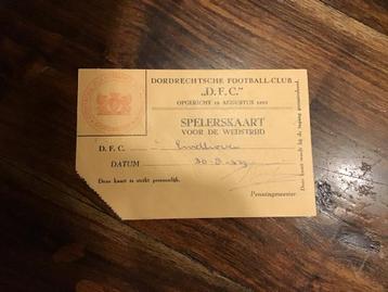 Voetbal toegangskaart speler DFC EVV Eindhoven 30.08.1959 beschikbaar voor biedingen
