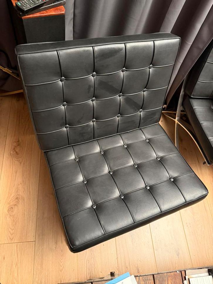 2x Barcelona stoel, Huis en Inrichting, Stoelen, Gebruikt, Twee, Ophalen