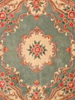 Handgeknoopt rond Aubusson tapijt floral mint 180x180cm, Huis en Inrichting, Stoffering | Tapijten en Kleden, Overige kleuren