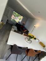 Witte hoogglans eettafel, Huis en Inrichting, Tafels | Eettafels, Ophalen, Gebruikt, 200 cm of meer, 50 tot 100 cm