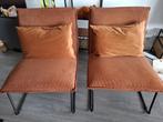 2x rode corduroy stoel, Huis en Inrichting, Ophalen, Gebruikt, Twee, Metaal
