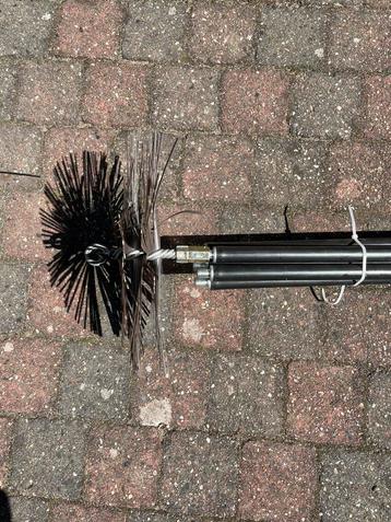Schoorsteenveegset 6 meter – met stalen borstel beschikbaar voor biedingen