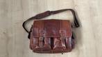 Ruime leren aktetas met laptopvak, Gebruikt, Bruin, Leer, Ophalen