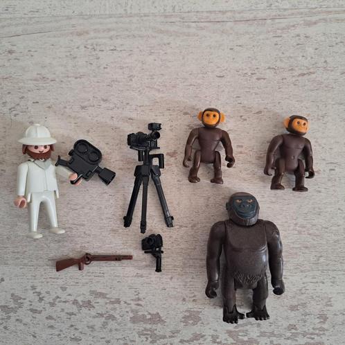 Playmobil set Fotograaf / camera man met apen gorilla, Kinderen en Baby's, Speelgoed | Playmobil, Zo goed als nieuw, Complete set