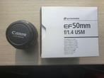 Canon EF 50mm f/1.4 USM, Ophalen, Zo goed als nieuw, Standaardlens