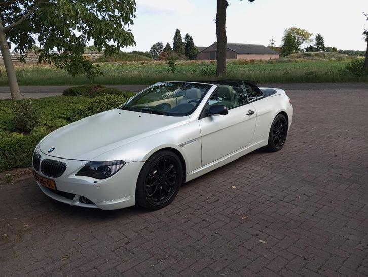 BMW 6-Serie 4.4 CI 645 Cabrio AUT 2005 Wit, Auto's, BMW, Particulier, 6-Serie, ABS, Alarm, Bluetooth, Boordcomputer, Climate control