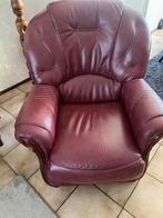 Stoel, Huis en Inrichting, Fauteuils, Ophalen, Zo goed als nieuw, 75 tot 100 cm, Leer