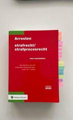Arresten strafrecht/strafprocesrecht 2022, Boeken, Studieboeken en Cursussen, Gelezen, T. Blom, Ophalen of Verzenden, WO