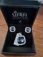 Siebel Luxe Oorbellen & Hanger Set Gift, Sieraden, Tassen en Uiterlijk, Oorbellen, Ophalen of Verzenden, Nieuw, Zilver, Zilver