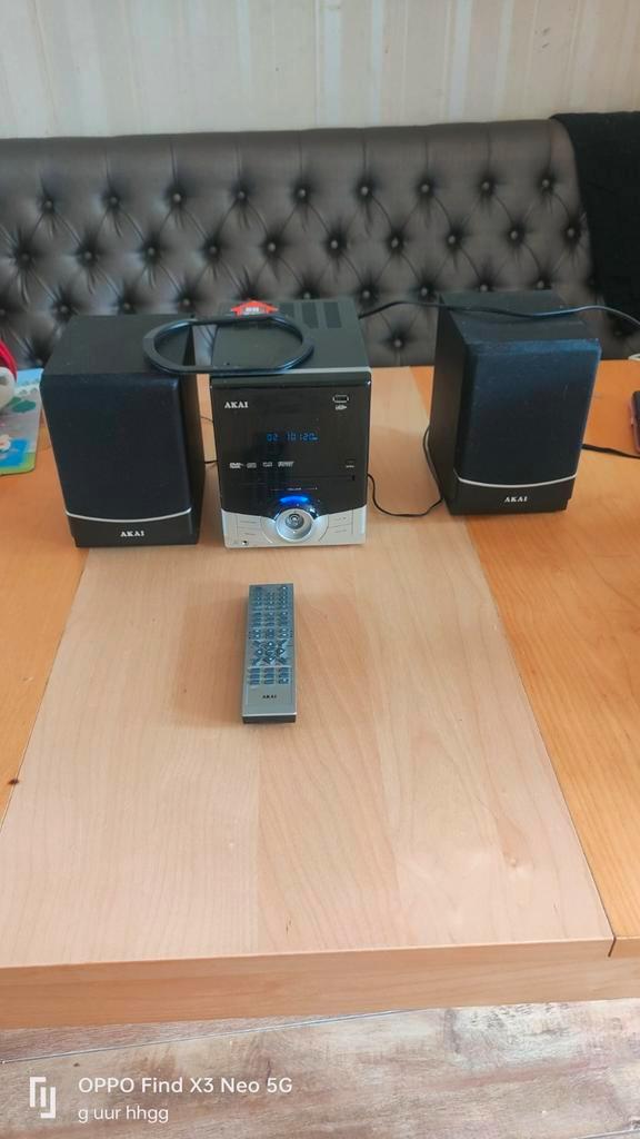 Akai stereo torentje, Audio, Tv en Foto, Stereo-sets, Gebruikt, Cd-speler, Tuner of Radio, Speakers, Akai, Microset, Ophalen