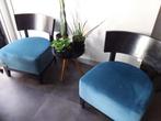 Stoeltjes, Huis en Inrichting, Ophalen, Blauw, Hout, Twee